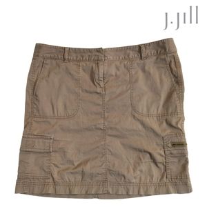 J. Jill Tan Cargo Skirt size 12